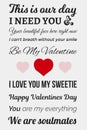 Typographic Valentine picture