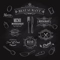 Typographical Element for Menu restaurant blackboard vintage