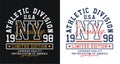 Typography athletic New York Brooklyn, vectors Royalty Free Stock Photo