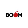 Typography boom word concept Royalty Free Stock Photo