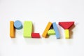 Typography colorful play Royalty Free Stock Photo