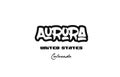 United States aurora colorado city graffitti font typography design