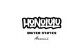 United States honolulu hawaii city graffitti font typography design