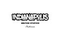 United States indianapolis indiana city graffitti font typography design