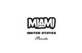 United States miami florida city graffitti font typography design