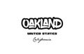 United States oakland california city graffitti font typography
