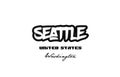 United States seattle washington city graffitti font typography
