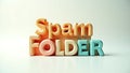 Typography design of \'Spam Folder\' in soft colors and unique styles Royalty Free Stock Photo