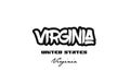 United States virginia city graffitti font typography design