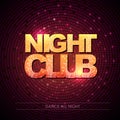 Typography Disco background. Night club Royalty Free Stock Photo