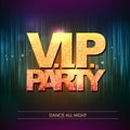 Typography Disco background. V.I.P. party