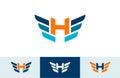 Wing Military Letter H Logo Royalty Free Stock Photo