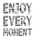 Typography Enjoy every moment In New York City, t-shirt graphic vector