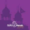 Typography of Happy Guru Nanak Jayanti. Creative Banner Design for Guru Nanak Birthday.