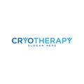 Typography letter logo design Snowflake sign for cryo therapy