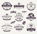 Typography logo design collection, Retro vintage labels collection. vector stock illustration Royalty Free Stock Photo