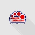 Typography logo for English Language Day Royalty Free Stock Photo