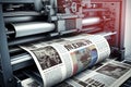 typography machine printing printing news hournal Newspaper Royalty Free Stock Photo