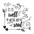 Typography motivational print with quote about soul.