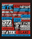 Athletic New York City, t shirt graphic, vector