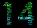 Typography of Pakistani independence day