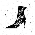 Typography Shoes Design with Quote.