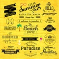 Typography Summer Holiday Badge Vector Design