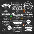 Typography Summer Holiday Badge Vector Design