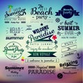 Typography Summer Holiday Quote Vector Design