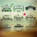 Typography Summer Holiday Quote Vector Design