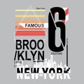 New york brooklyn Typography t shirt vector