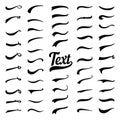 Typography tails shape for football or athletics baseball sport team sign. Texting letters tail for lettering or logo