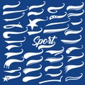 Typography tails shape for football Royalty Free Stock Photo