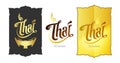 Typography `Thai` concept logo. - Vector.