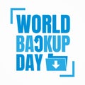 Typography for World Backup Day folder arrow