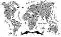 Typography World Map. Royalty Free Stock Photo