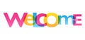 WELCOME colorful typography banner