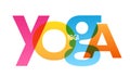 YOGA colorful typography banner