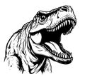 Tyrannosaur dinosaur hand drawn sketch. Vector Royalty Free Stock Photo