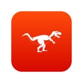 Tyrannosaur dinosaur icon digital red