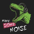 Tyrannosaur music fan