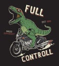 Dinosaur on motorcycle