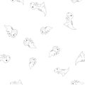 Tyrannosaur and triceratops seamless pattern