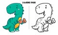 Tyrannosaurus The Boxer Coloring Page