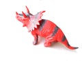 Tyrannosaurus dinosaurs toy isolated on white background with clipping path. Royalty Free Stock Photo
