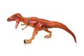 Tyrannosaurus dinosaurs toy isolated on white background with clipping path Royalty Free Stock Photo