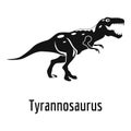 Tyrannosaurus icon, simple style.