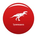 Tyrannosaurus icon vector red