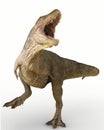 Tyrannosaurus isolated on white background. 3d illustration.