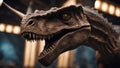 tyrannosaurus rex dinosaur the close up of the dinosaur was an amazing creature that lived in the wizarding world,